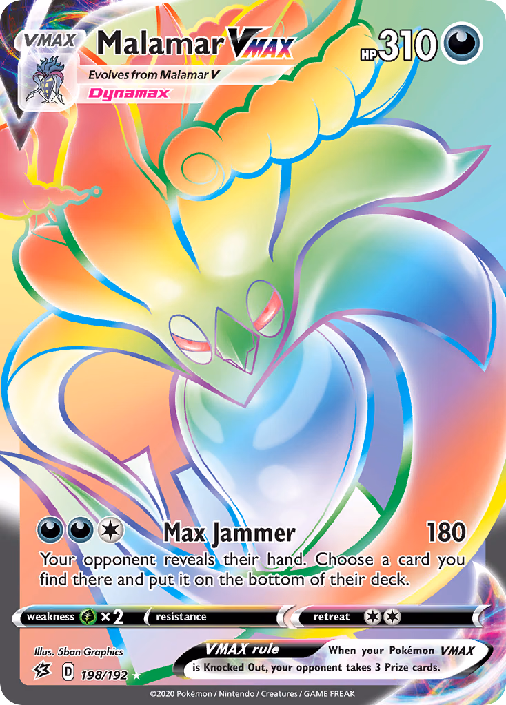 Malamar VMAX Pokemon card (198/192, Rebel Clash)