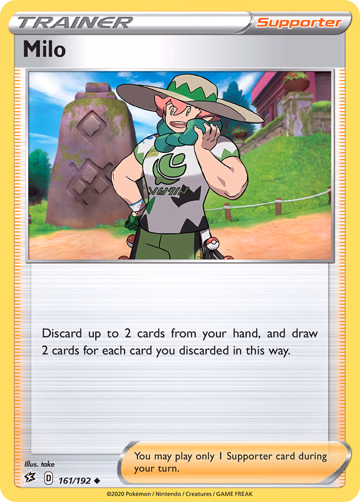 Milo Pokemon card (161/192, Rebel Clash)