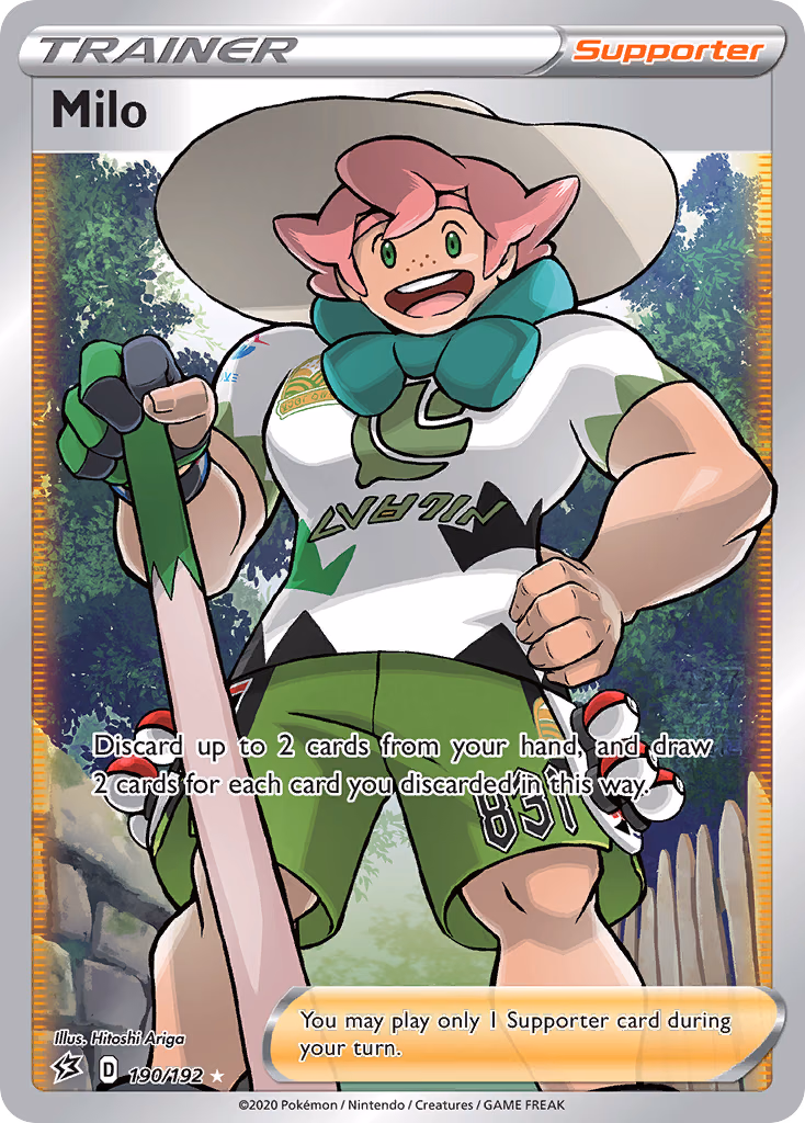 Milo Pokemon card (190/192, Rebel Clash)