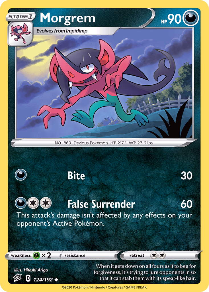 Morgrem Pokemon card (124/192, Rebel Clash)