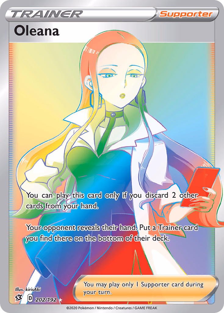 Oleana Pokemon card (202/192, Rebel Clash)