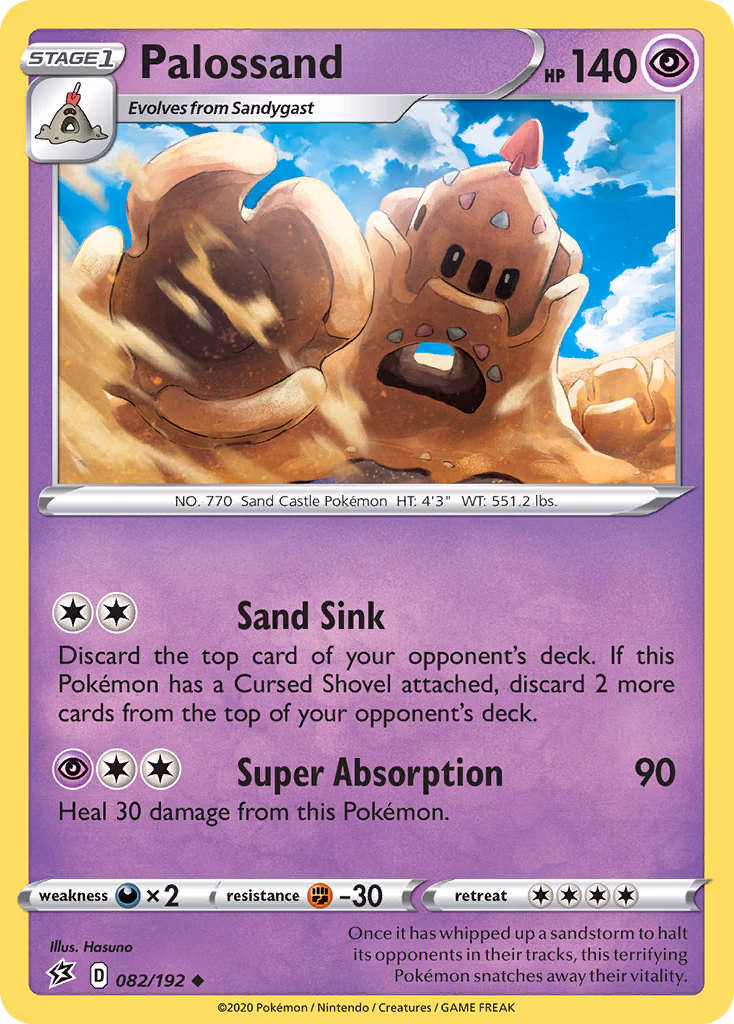 Palossand Pokemon card (082/192, Rebel Clash)