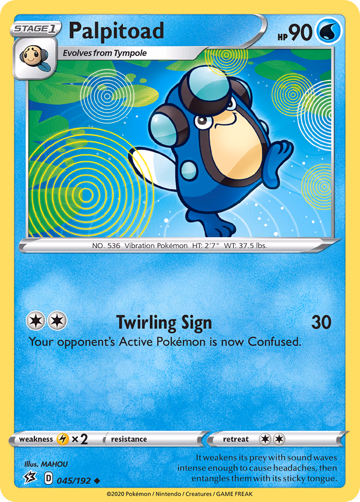Palpitoad Pokemon card (045/192, Rebel Clash)
