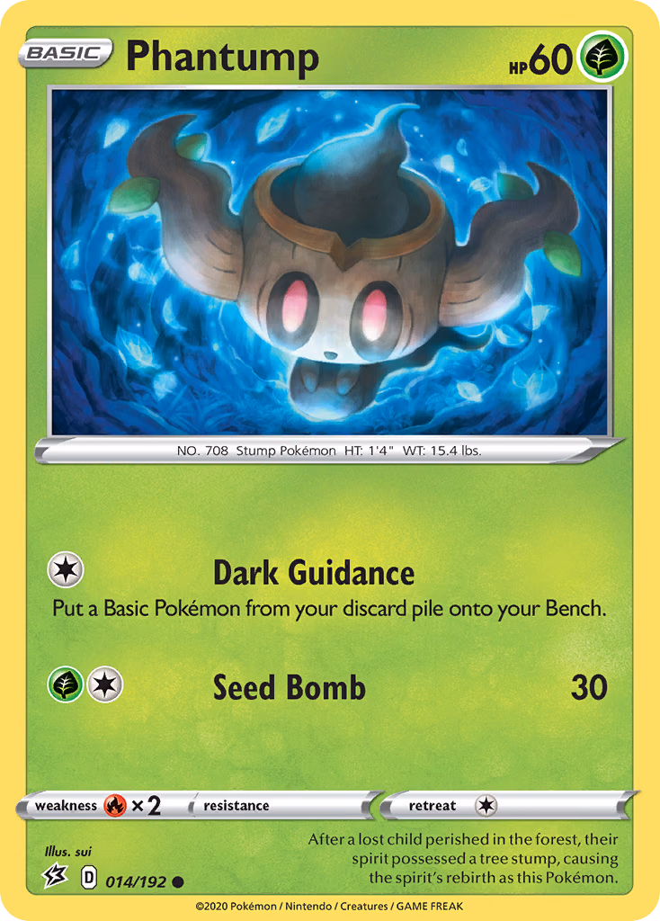 Phantump Pokemon card (014/192, Rebel Clash)