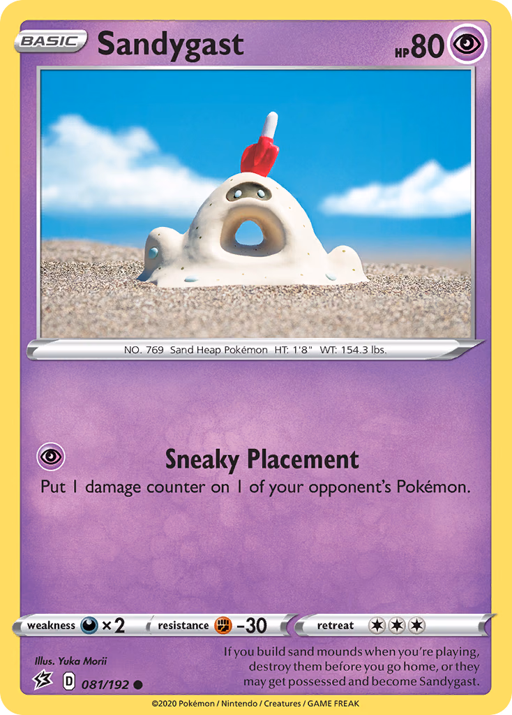 Sandygast Pokemon card (081/192, Rebel Clash)