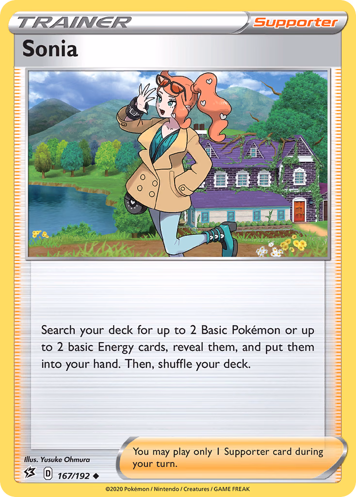 Sonia Pokemon card (167/192, Rebel Clash)