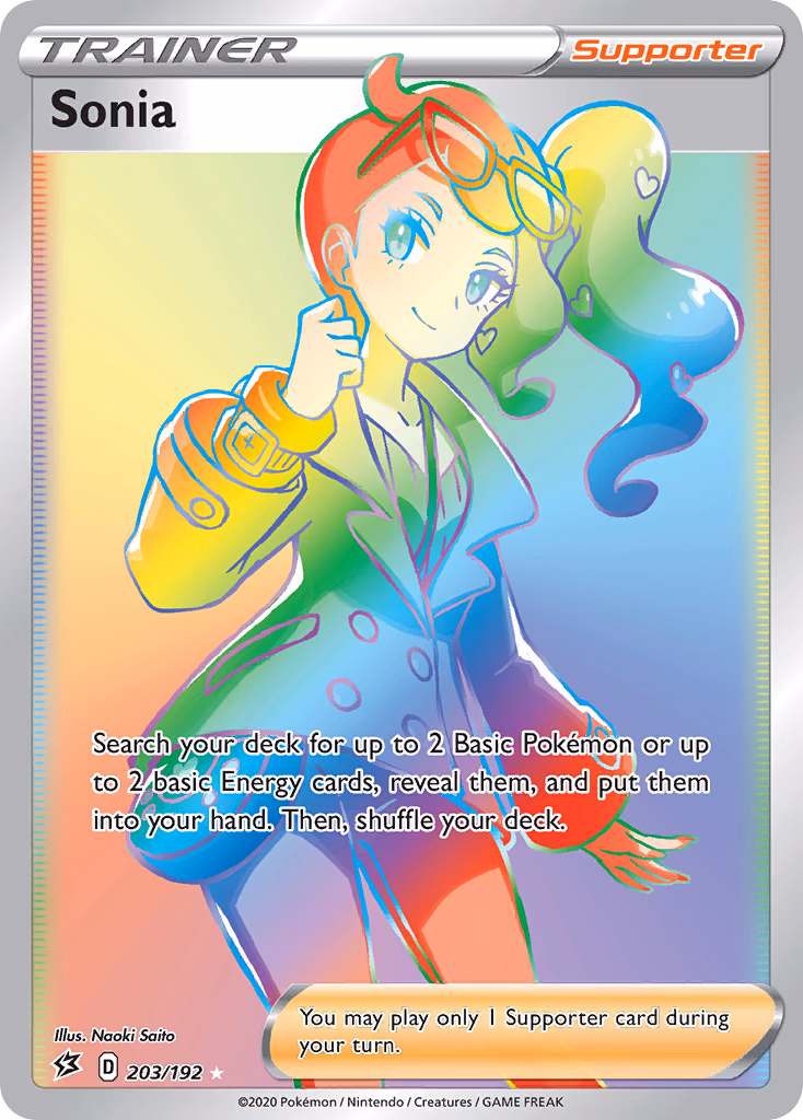 Sonia Pokemon card (203/192, Rebel Clash)