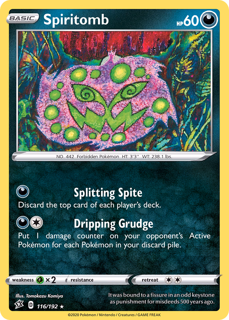 Spiritomb Pokemon card (116/192, Rebel Clash)
