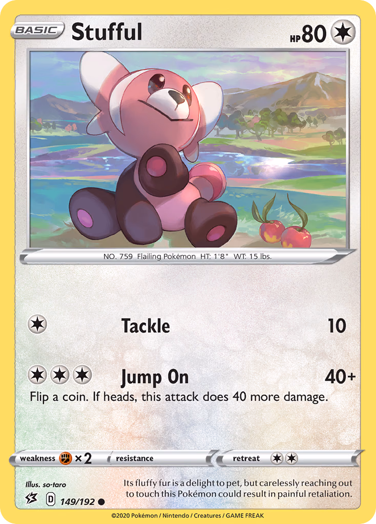 Stufful Pokemon card (149/192, Rebel Clash)