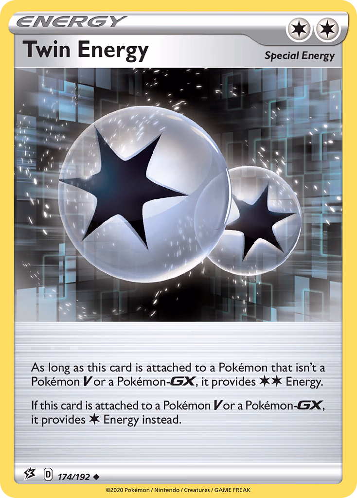 Twin Energy Pokemon card (174/192, Rebel Clash)