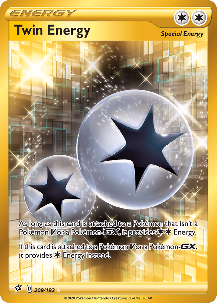 Twin Energy Pokemon card (209/192, Rebel Clash)