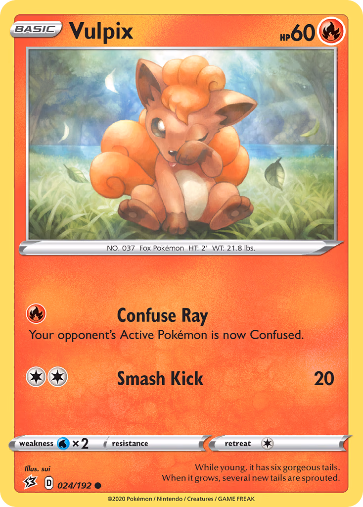 Vulpix Pokemon card (024/192, Rebel Clash)