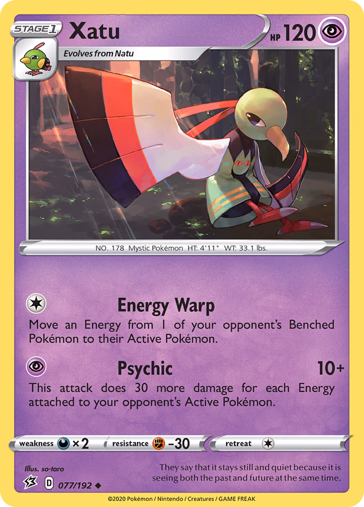 Xatu Pokemon card (077/192, Rebel Clash)