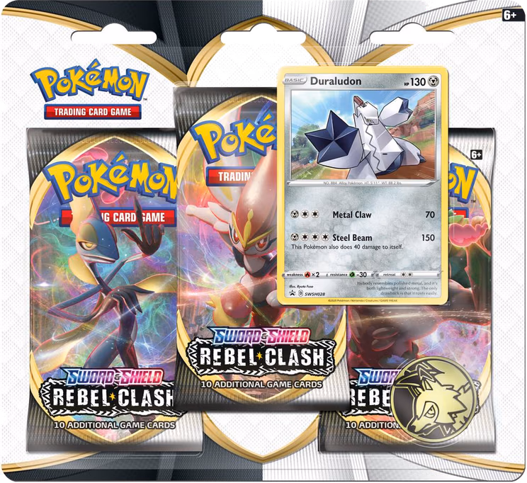 Pokemon Rebel Clash 3 Pack Blister [Duraludon]