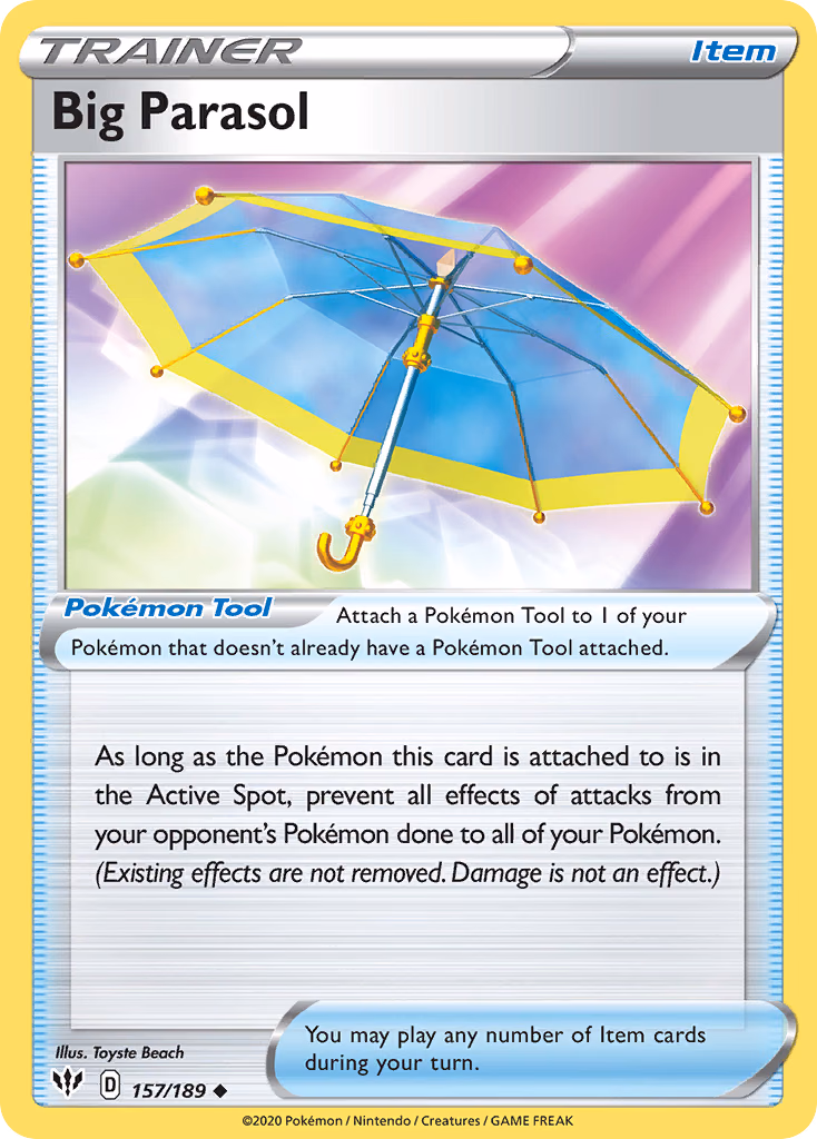 Big Parasol Pokemon card (157/189, Darkness Ablaze)