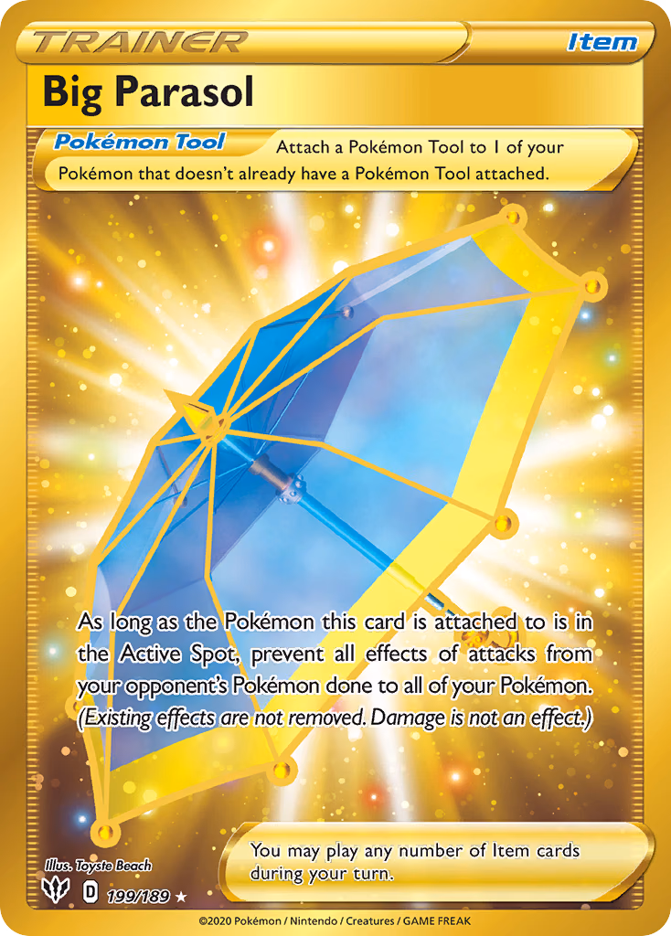 Big Parasol Pokemon card (199/189, Darkness Ablaze)