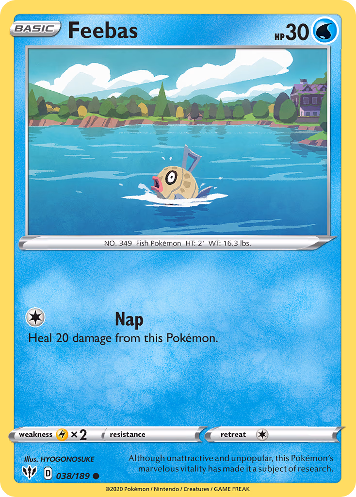 Feebas Pokemon card (038/189, Darkness Ablaze)