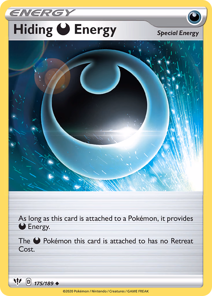 Hiding Darkness Energy Pokemon card (175/189, Darkness Ablaze)