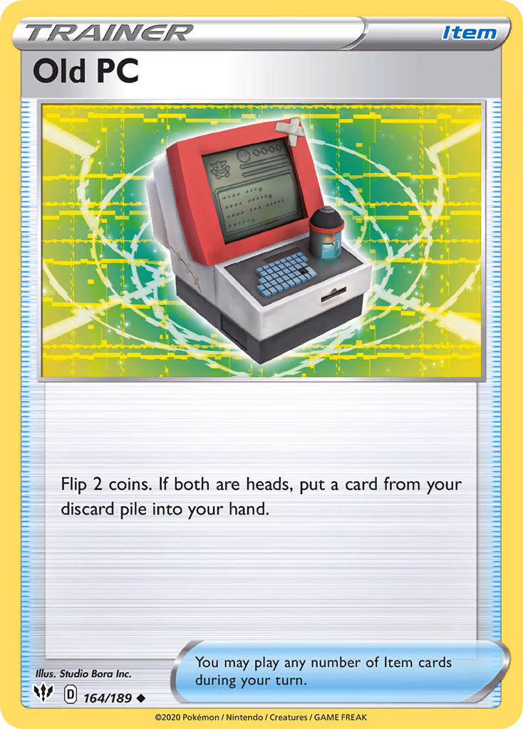 Old PC Pokemon card (164/189, Darkness Ablaze)
