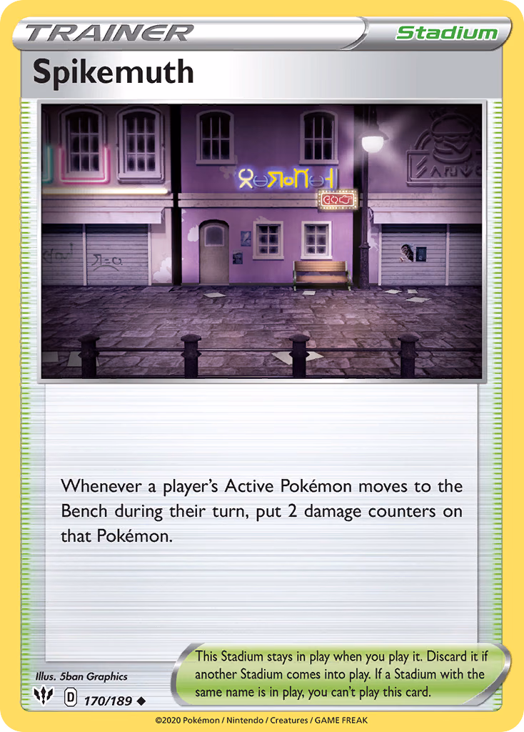 Spikemuth Pokemon card (170/189, Darkness Ablaze)