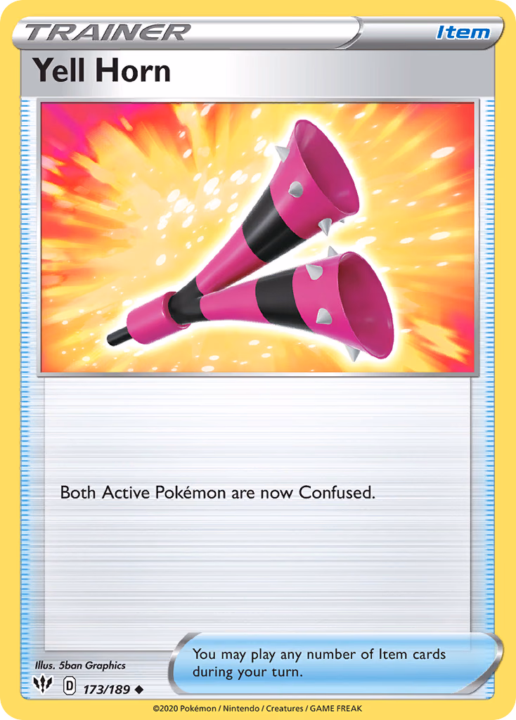 Yell Horn Pokemon card (173/189, Darkness Ablaze)