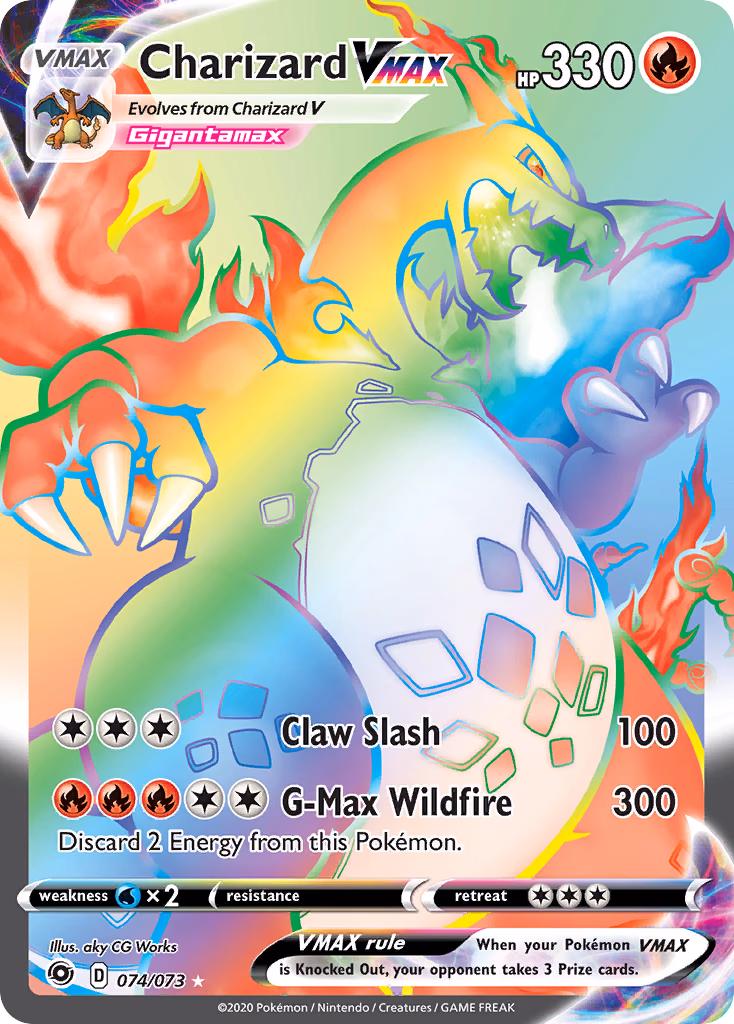 Charizard VMAX Pokemon card (074/073, Champion's Path)