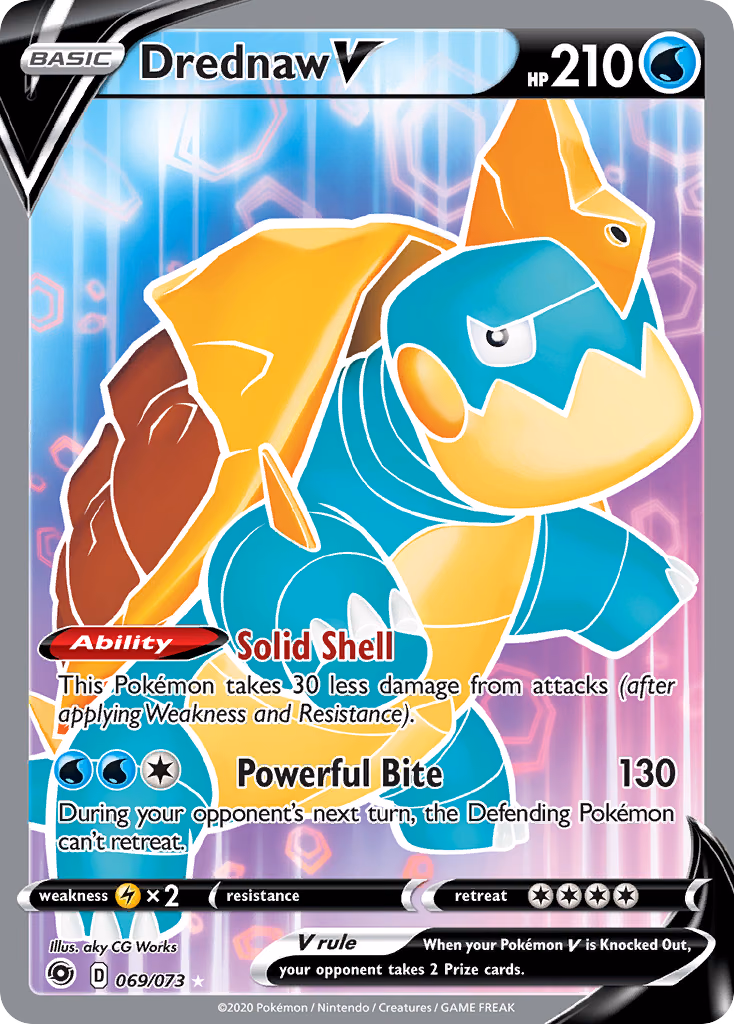 Drednaw V Pokemon card (069/073, Champion's Path)
