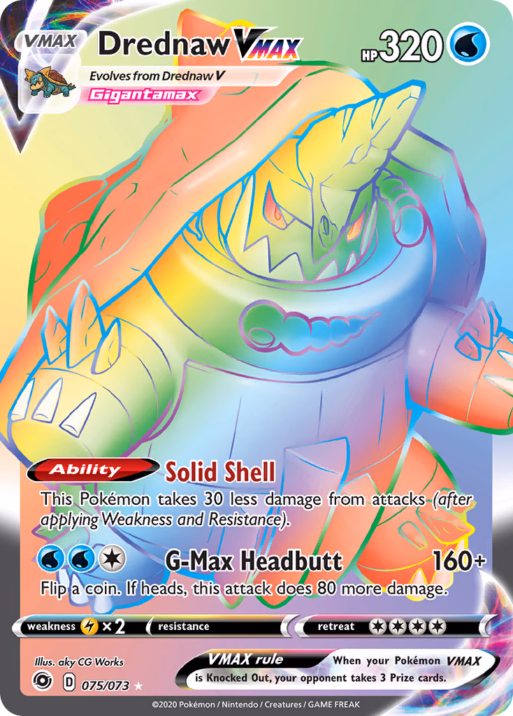 Drednaw VMAX Pokemon card (075/073, Champion's Path)