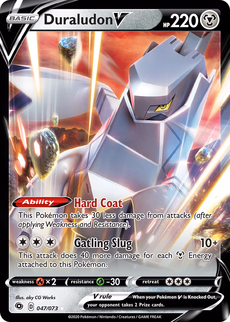 Duraludon V Pokemon card (047/073, Champion's Path)