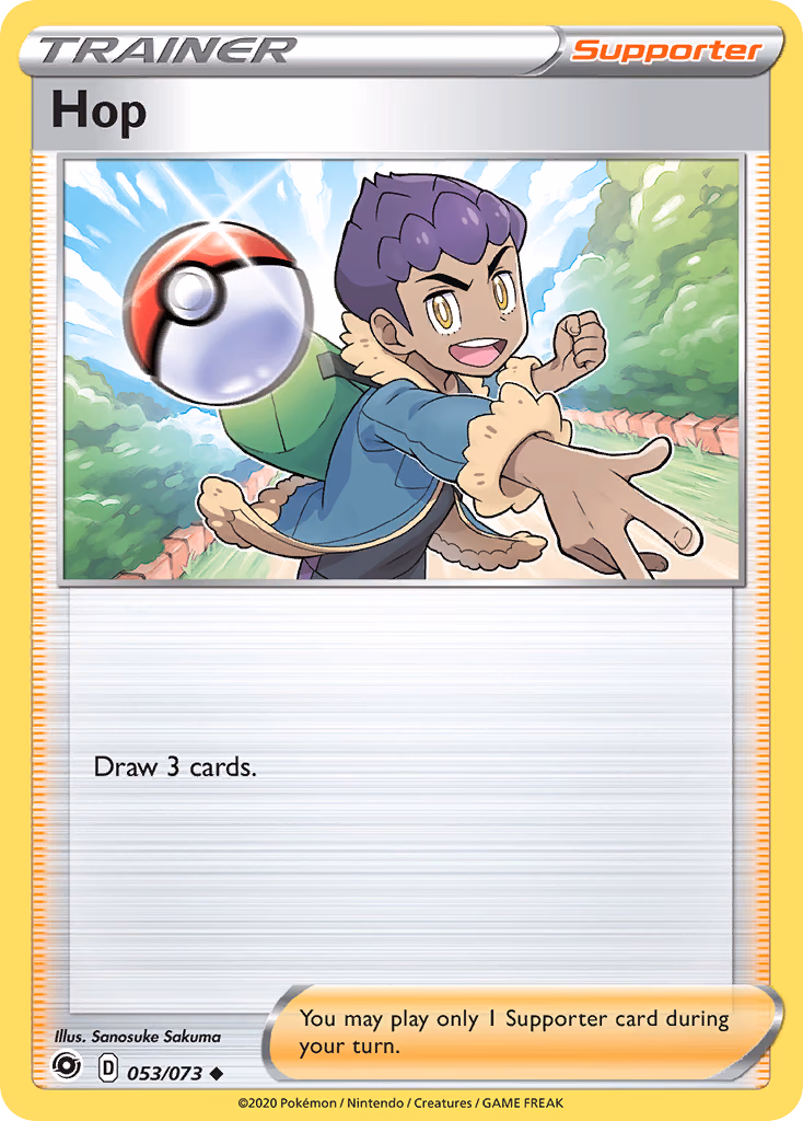Hop Pokemon card (053/073, Champion's Path)