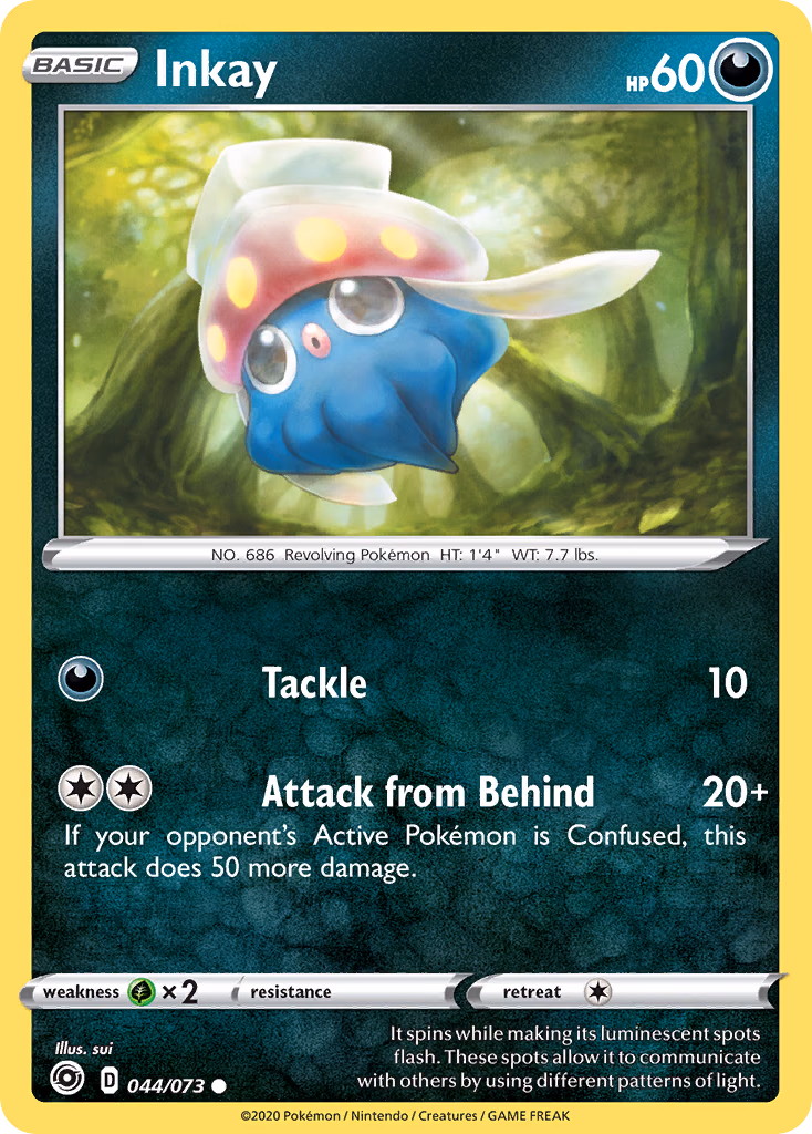 Inkay Pokemon card (044/073, Champion's Path)