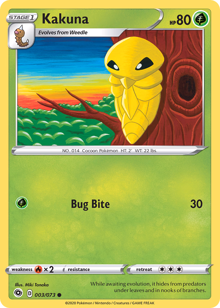 Kakuna Pokemon card (003/073, Champion's Path)