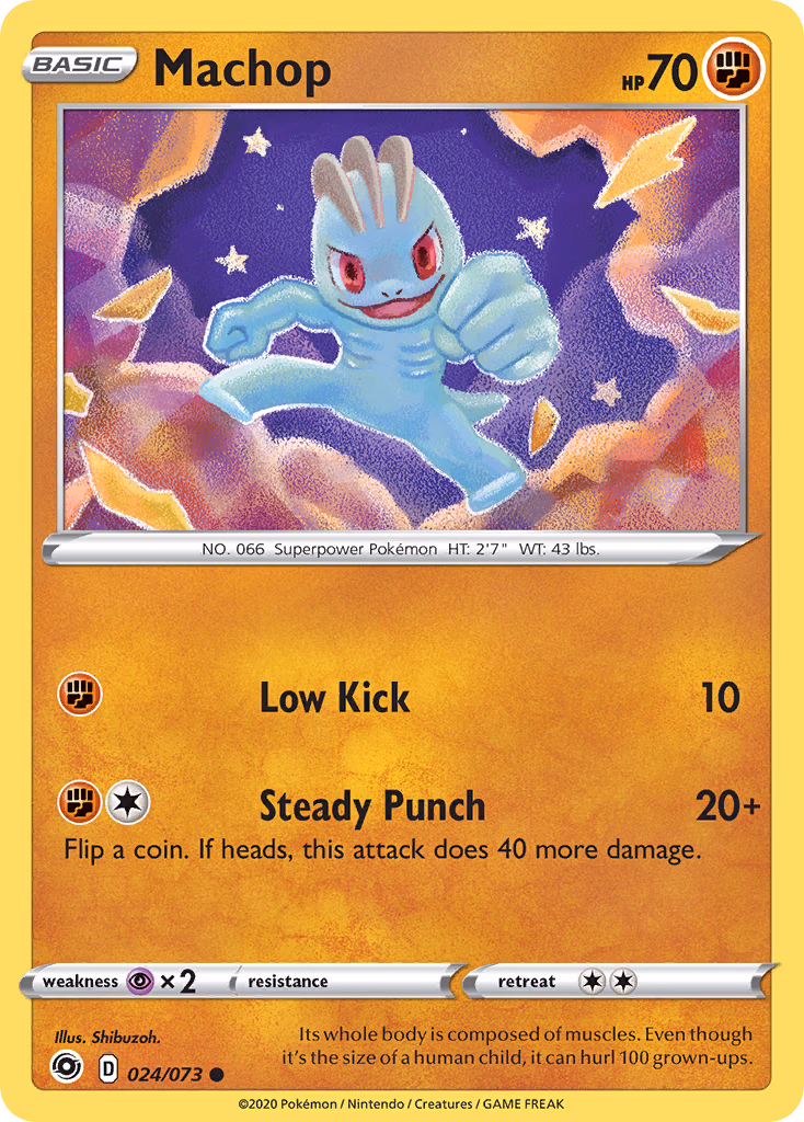 Machop Pokemon card (024/073, Champion's Path)