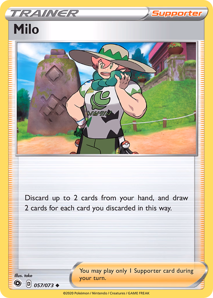Milo Pokemon card (057/073, Champion's Path)