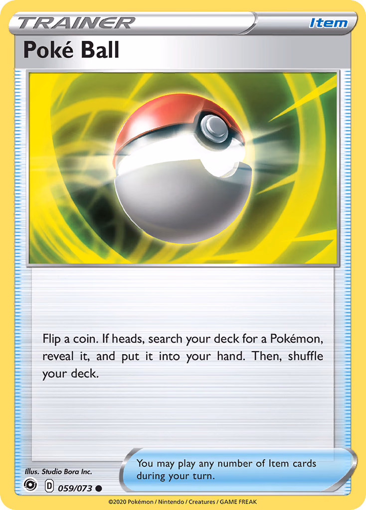 Poké Ball Pokemon card (059/073, Champion's Path)