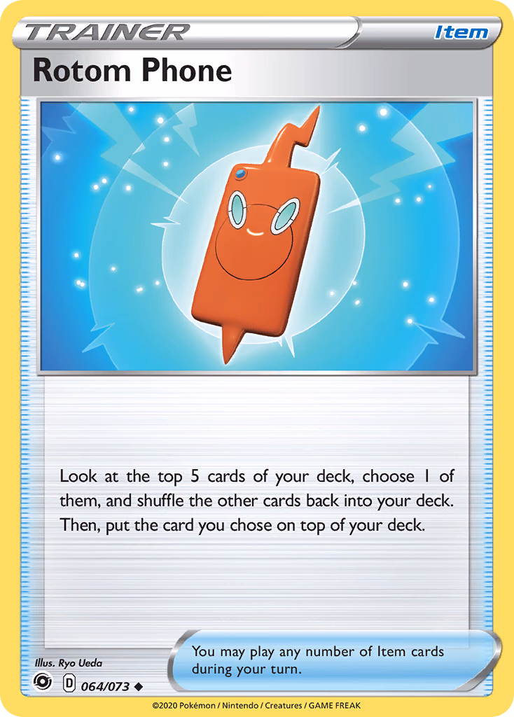 Rotom Phone Pokemon card (064/073, Champion's Path)