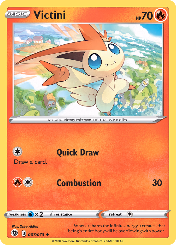Victini Pokemon card (007/073, Champion's Path)