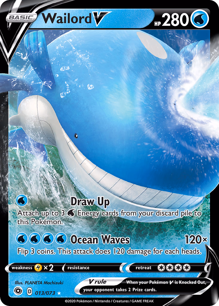 Wailord V Pokemon card (013/073, Champion's Path)