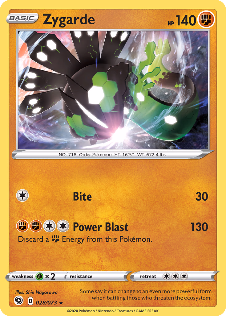 Zygarde Pokemon card (028/073, Champion's Path)