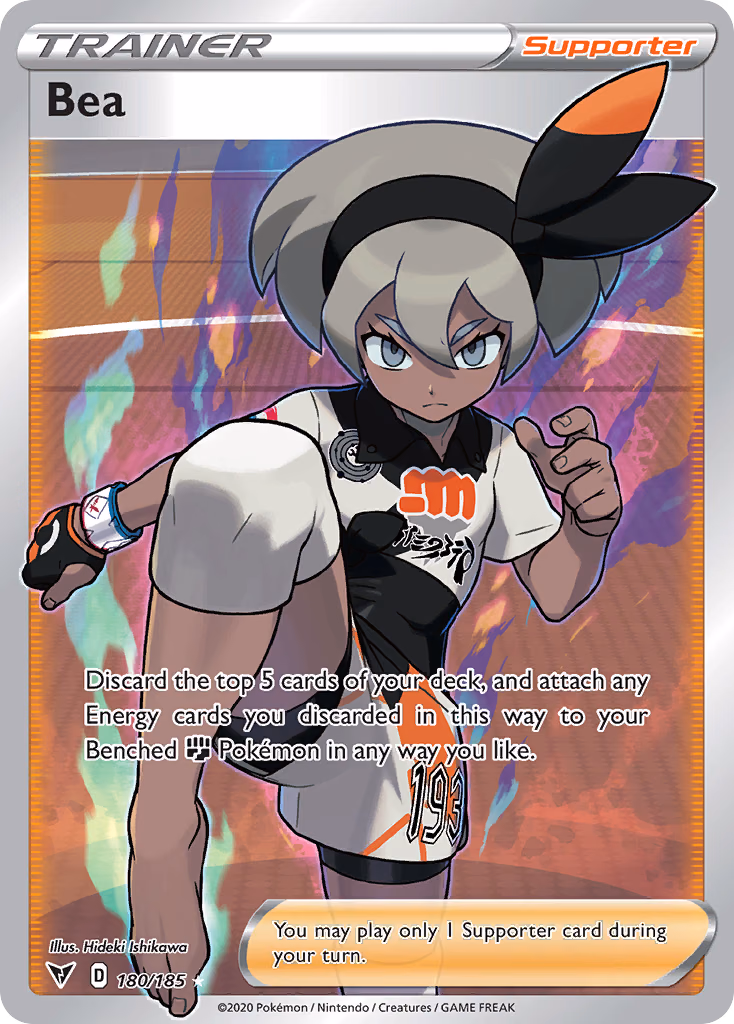 Bea Pokemon card (180/185, Vivid Voltage)