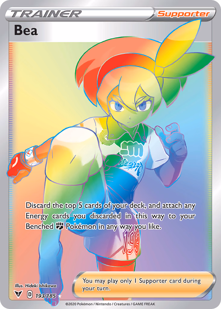 Bea Pokemon card (193/185, Vivid Voltage)