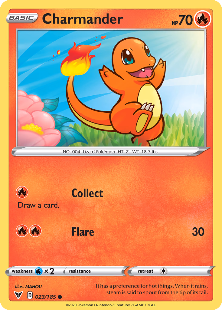 Charmander Pokemon card (023/185, Vivid Voltage)