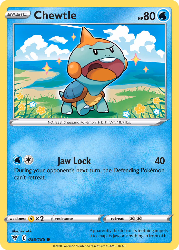 Chewtle Pokemon card (038/185, Vivid Voltage)