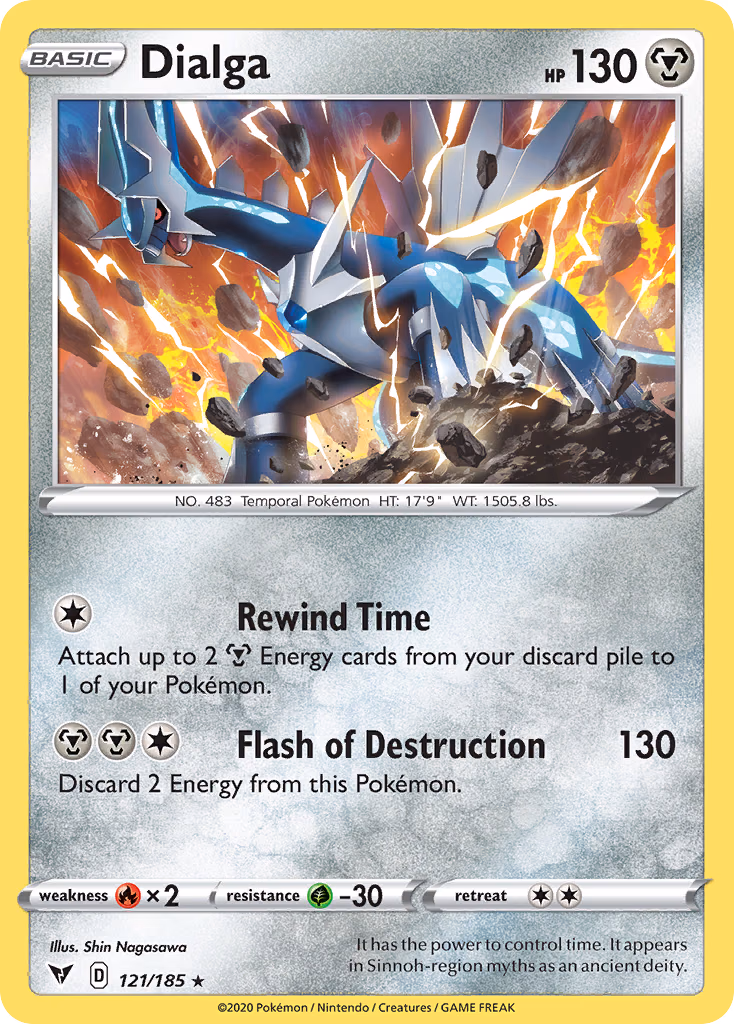 Dialga Pokemon card (121/185, Vivid Voltage)