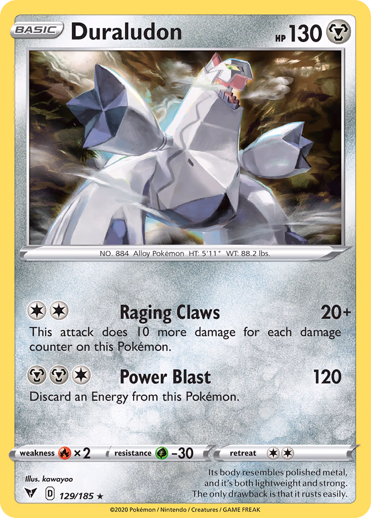 Duraludon Pokemon card (129/185, Vivid Voltage)