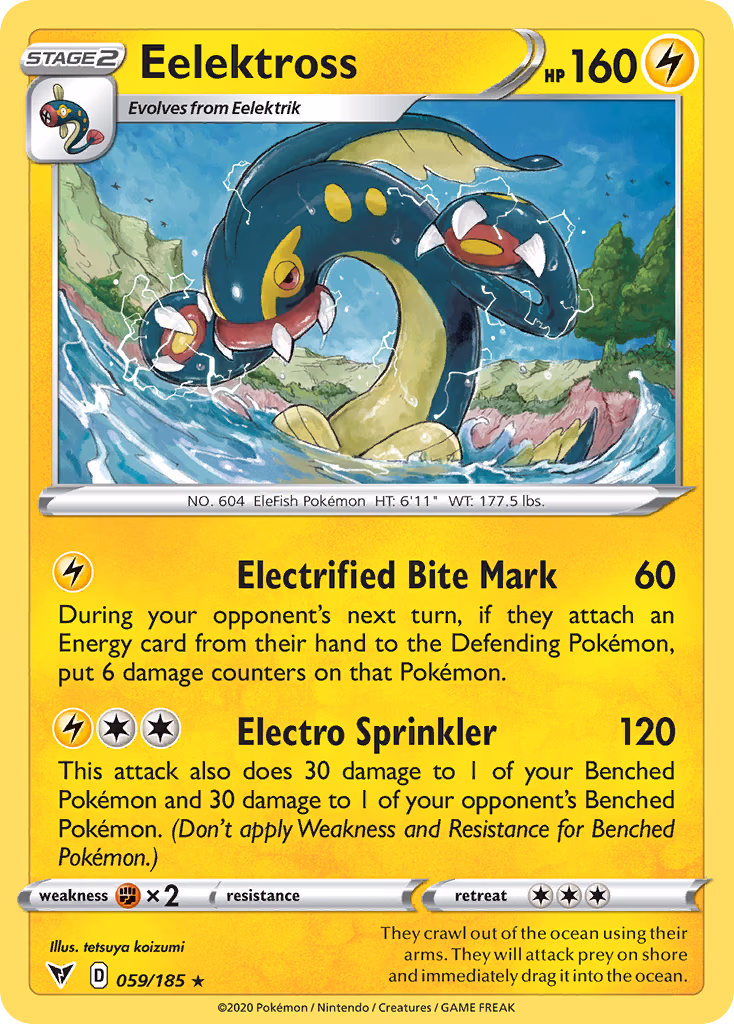 Eelektross Pokemon card (059/185, Vivid Voltage)