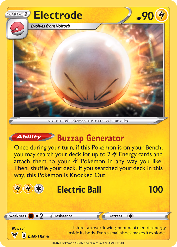 Electrode Pokemon card (046/185, Vivid Voltage)