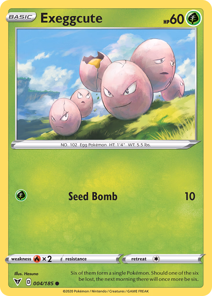 Exeggcute Pokemon card (004/185, Vivid Voltage)
