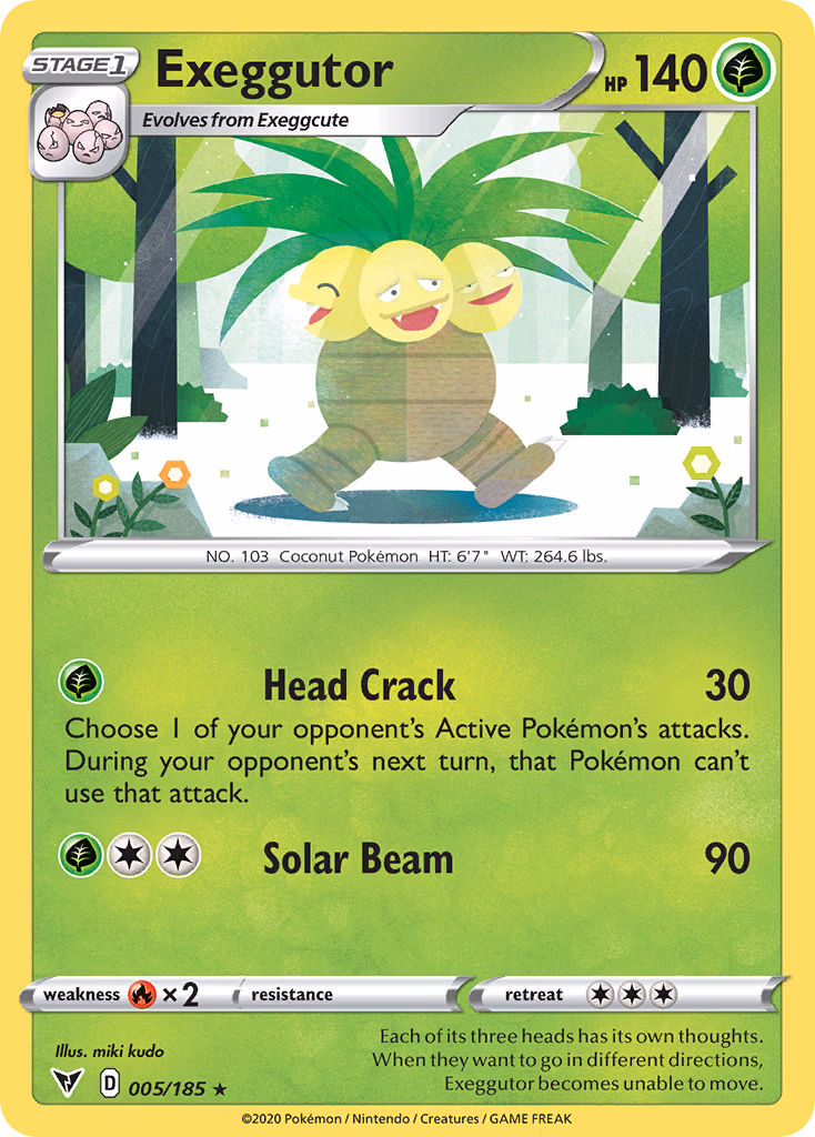 Exeggutor Pokemon card (005/185, Vivid Voltage)