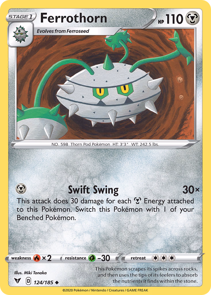 Ferrothorn Pokemon card (124/185, Vivid Voltage)